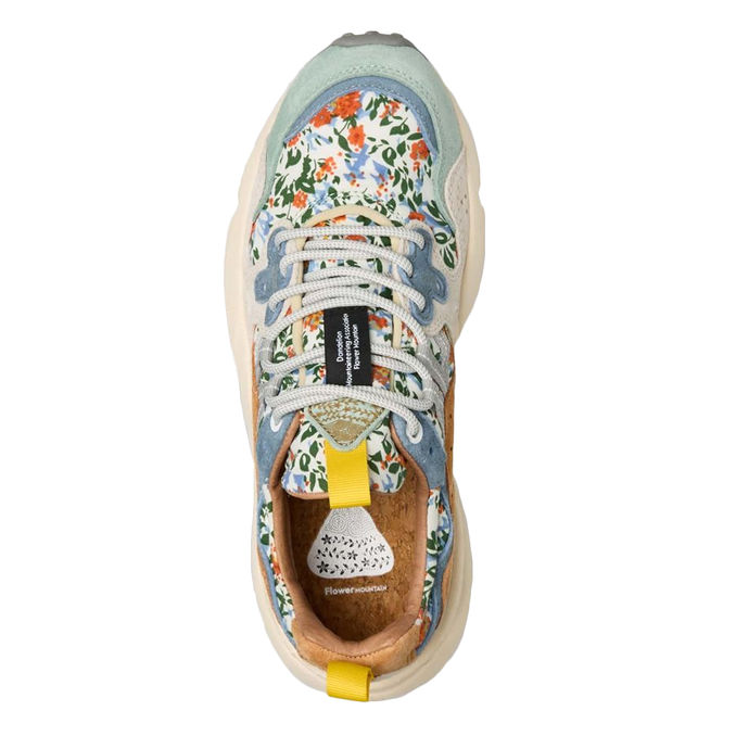 YAMANO 3 FLORAL PRINT SNEAKERS Woman Grey Milk