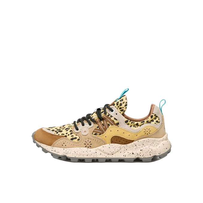 YAMANO 3 LEOPARD PRINT SNEAKERS Unisex Brown Taupe