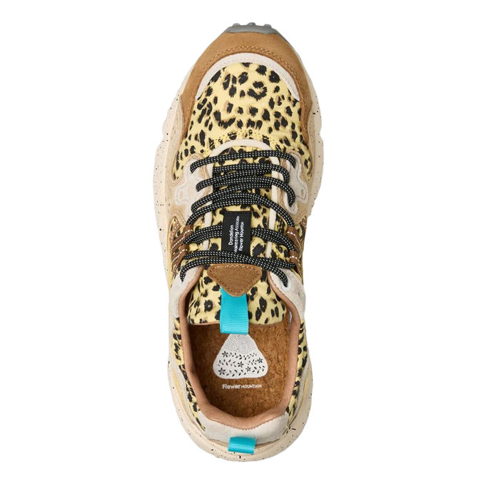 YAMANO 3 LEOPARD PRINT SNEAKERS Unisex Brown Taupe