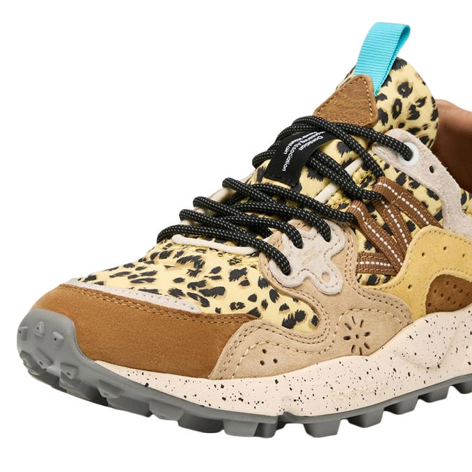 YAMANO 3 LEOPARD PRINT SNEAKERS Unisex Brown Taupe