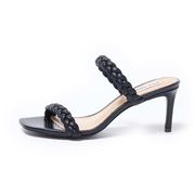 ZAYNA HIGH HEEL SANDAL WITH BRAIDED STRAPS Woman Black ZAYNA HIGH HEEL SANDAL WITH BRAIDED STRAPS Woman Black