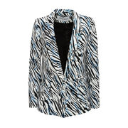 ZEBRA INFERNAPE SINGLE-BREASTED JACKET Woman Zebra ZEBRA INFERNAPE SINGLE-BREASTED JACKET Woman Zebra
