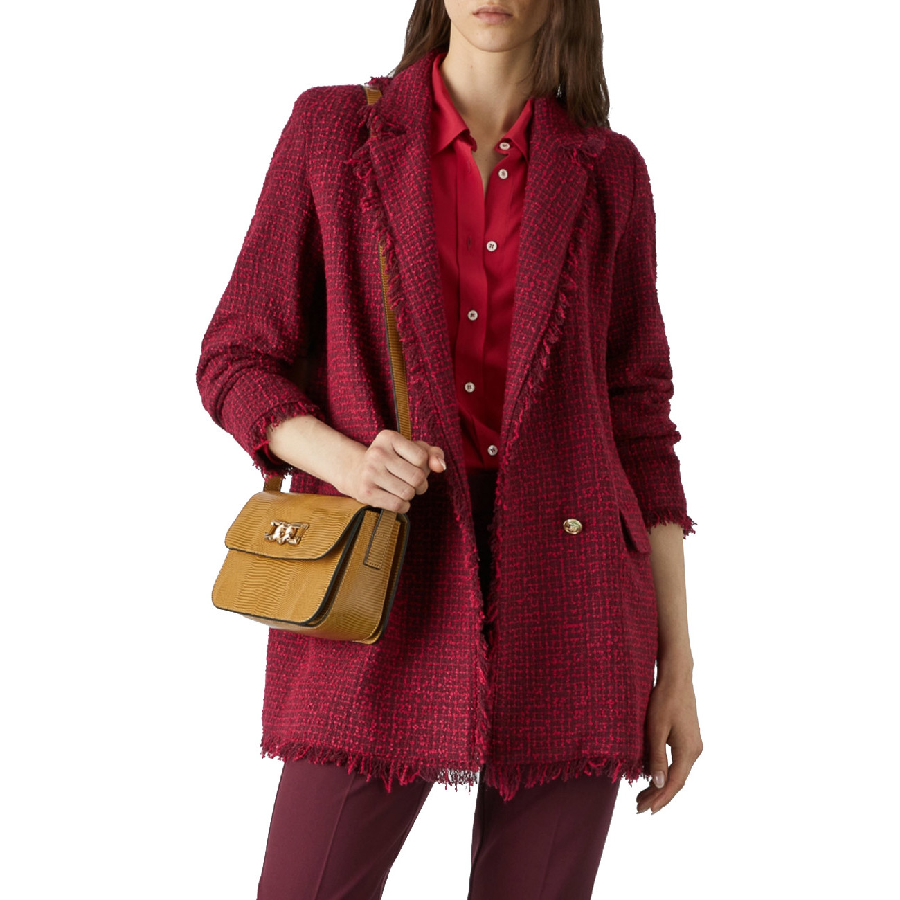 Chanel Coral Tweed Jacket