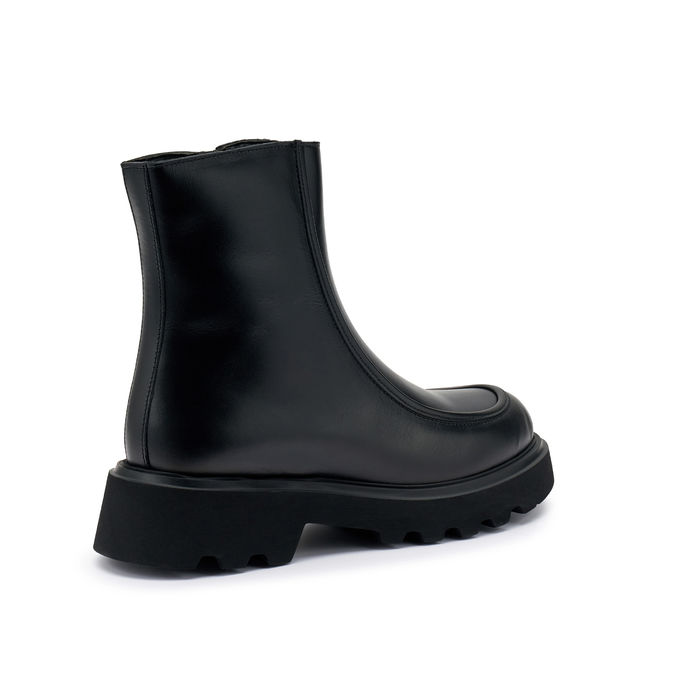 ZIP LEATHER ANKLE Women Black