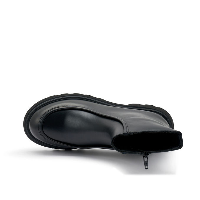 ZIP LEATHER ANKLE Women Black